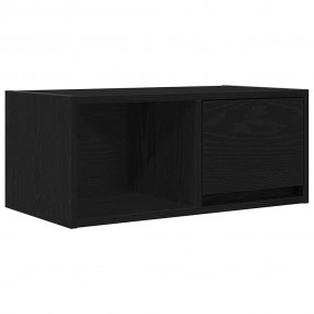TV Cabinet Black Oak Engineered Wood 23.6x12.2x10.0 in ...