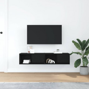 TV Cabinet Set of 2 Black oak Engineered wood 30 inches...