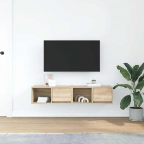 TV Cabinet Set of 2 Sonoma Oak Engineered Wood