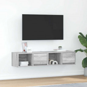 TV Cabinet Set of 2 Grey Sonoma Engineered Wood 23.6x12...