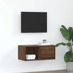 TV Cabinet Brown Oak Engineered Wood Medium TV Cabinet