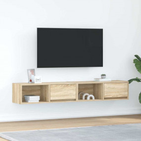 TV Cabinet Set of 2 Sonoma oak Engineered wood TV Cabin...