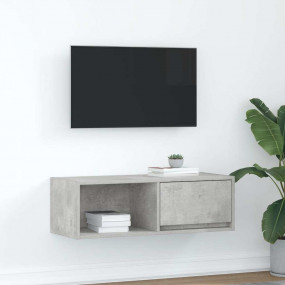 TV Cabinet Concrete Gray Engineered Wood