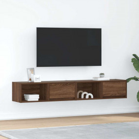 TV Cabinet Set of 2 Brown oak Engineered wood TV Cabine...