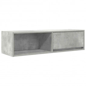 TV Cabinet Concrete Grey Engineered Wood Medium TV Cabi...