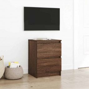TV Cabinet Brown Oak Engineered Wood 15.7 x 13.8 x 21.3...