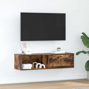 TV Cabinet Smoked oak Engineered wood 39.4 inches wide ...