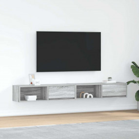TV Cabinet Set of 2 Grey sonoma Engineered wood Medium