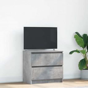 TV Cabinet Concrete Grey Engineered Wood Medium TV Cabi...