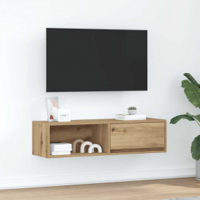 TV Cabinet Artisan Oak Engineered Wood 39.4 in TV Cabin...