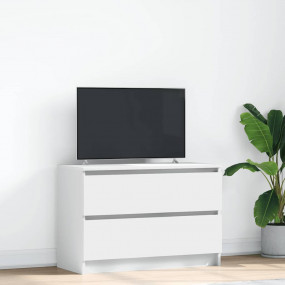 TV Cabinet White Engineered wood 31.5x13.8x21.3 in TV C...