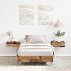 Bed Frame Old Wood Engineered wood and plywood Twin Bed...
