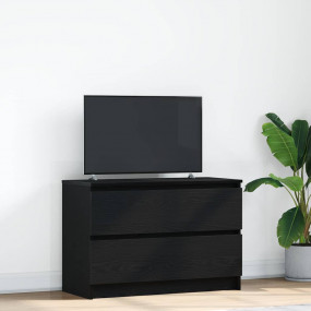 TV Cabinet Black Engineered wood Medium TV Cabinet Rect...