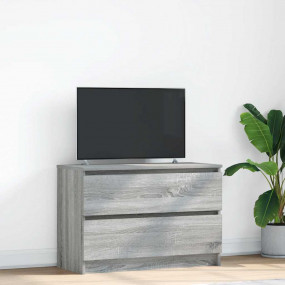 TV Cabinet Grey Sonoma Engineered Wood Standard Storage