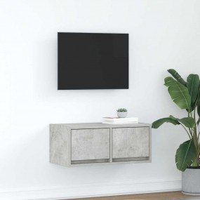 TV Cabinet Concrete grey Engineered wood Compact TV Cab...
