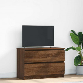 TV Cabinet Brown Oak Engineered Wood 31.5 x 13.8 x 21.3...