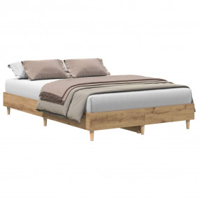 Bed Frame Artisan oak Engineered wood, solid eucalyptus...