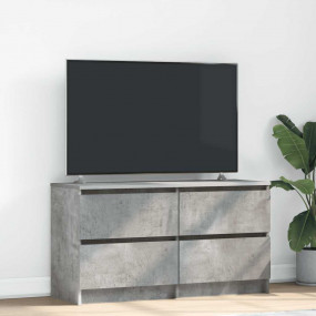TV Cabinet Concrete Gray Engineered Wood Medium Stylish...