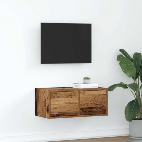 TV Cabinet Old wood Engineered wood 23.6x12.2x10.0 in T...