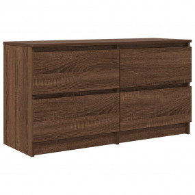 TV Cabinet Brown Oak Engineered Wood 39.4x13.8x21.3 in ...
