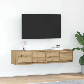 TV Cabinet Set of 2 Artisan oak Engineered wood TV Cabi...