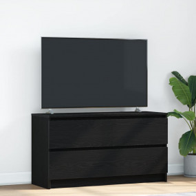 TV Cabinet Black Engineered Wood 39.4 in x 13.8 in x 21...