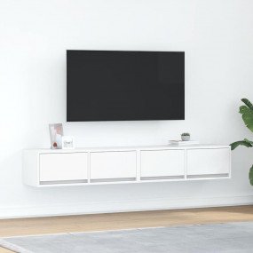 TV Cabinet Set of 2 White Engineered wood Standard TV C...