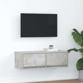 Tv Cabinet Concrete grey Engineered wood 31.5 x 12.2 x ...