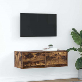 TV Cabinet Smoked oak Engineered wood 31.5 x 12.2 x 10....