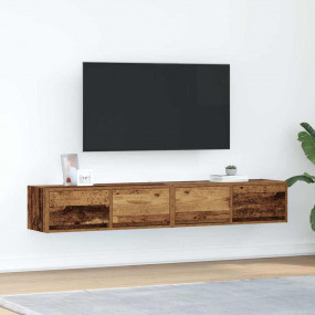 TV Cabinet Old wood Engineered wood 31.5 x 12.2 x 10.0 ...