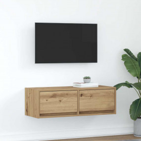 TV Cabinet Artisan oak Engineered wood Compact TV Cabin...