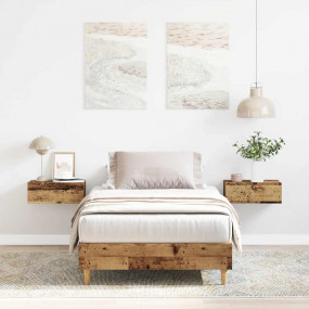 Bed Frame Old wood Engineered wood, solid eucalyptus wo...