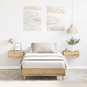 Bed Frame Artisan Oak Engineered wood, solid eucalyptus...