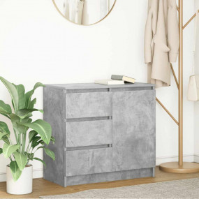 Sideboard Concrete Grey Engineered Wood Medium Storage