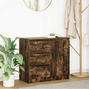 Sideboard Smoked Oak Engineered Wood 28 x 25.6 x 13.8 i...