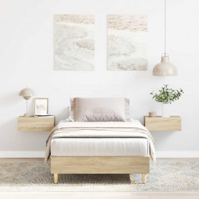 Bed Frame Sonoma Oak Engineered wood Small Single Durab...