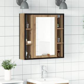 Bathroom Mirror Cabinet Artisan Oak Engineered Wood Med...