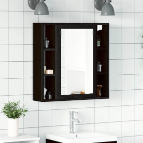 Bathroom Mirror Cabinet Black oak