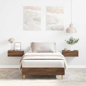 Bed Frame Brown oak Engineered wood Small Single  Durab...