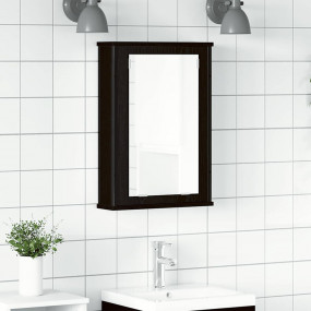 Bathroom Mirror Cabinet Black Oak Engineered Wood Mediu...