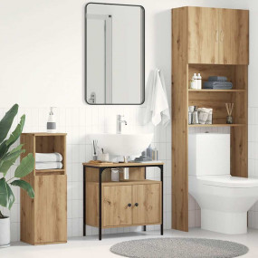Bathroom Sink Cabinet Artisan oak Engineered wood, stee...