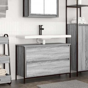 Bathroom Sink Cabinet Grey Sonoma Engineered wood, stee...