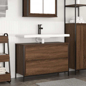 Bathroom Basin Cabinet Brown oak Engineered wood, steel...