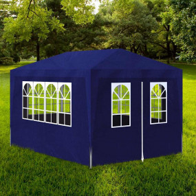 Party Tent Blue Polyethylene 9.8 x 13.1 ft UV-resistant...