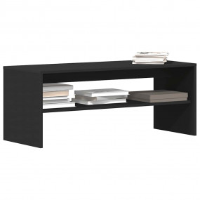 TV Cabinet Black Engineered Wood Medium TV Cabinet Rect...