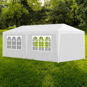 Party Tent White Polyethylene 9.8 x 19.7 ft Durable Par...