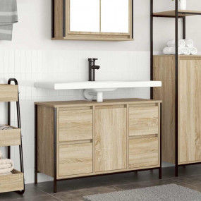 Basin Cabinet Sonoma Oak Engineered Wood 35.4x13.6x23.6...