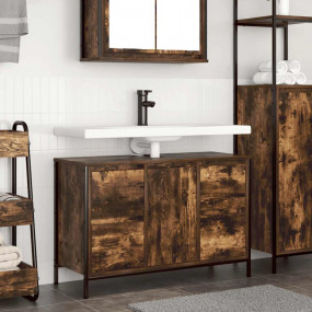 Sink Cabinet Smoked oak Engineered wood, steel