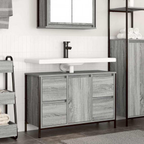 Basin Cabinet Grey sonoma Engineered wood Medium Adjust...