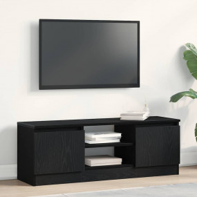 TV Cabinet Black Oak Engineered Wood Medium TV Cabinet